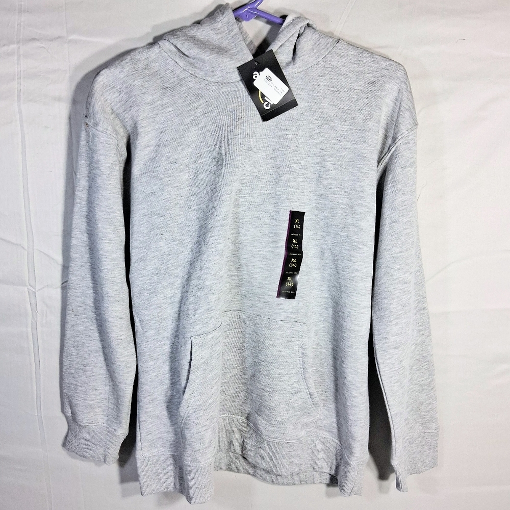 Art Class NWT Girls 14 Heather Kangaroo Pockets Gray Hoodie